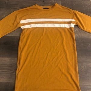 Forever 21 mustard and white sweater dress